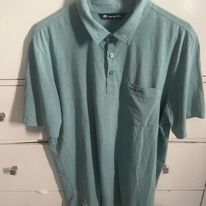 Travis Mathew Green Polo Shirt Short Sleeve